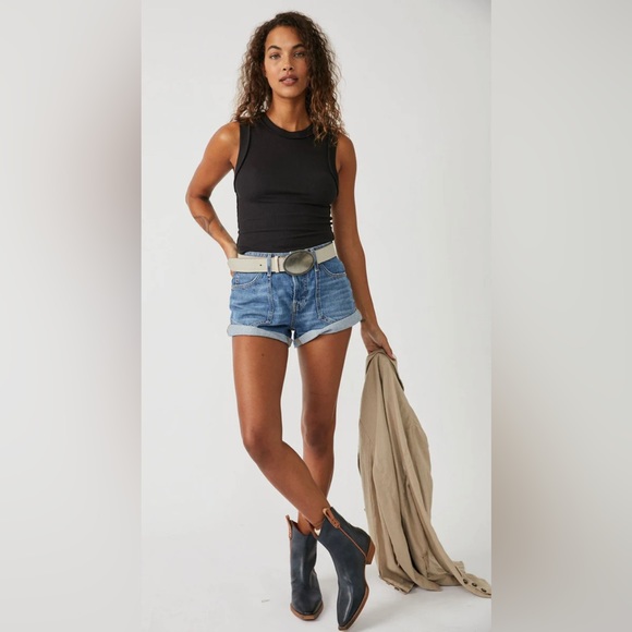 NWT Free People Kate Ribbed Tank Tee - Picture 2 of 14